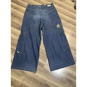VTG GREED Rave Pants G Star Serious Wide Leg Jeans 38x31 Baggy 90s Y2K Cyber